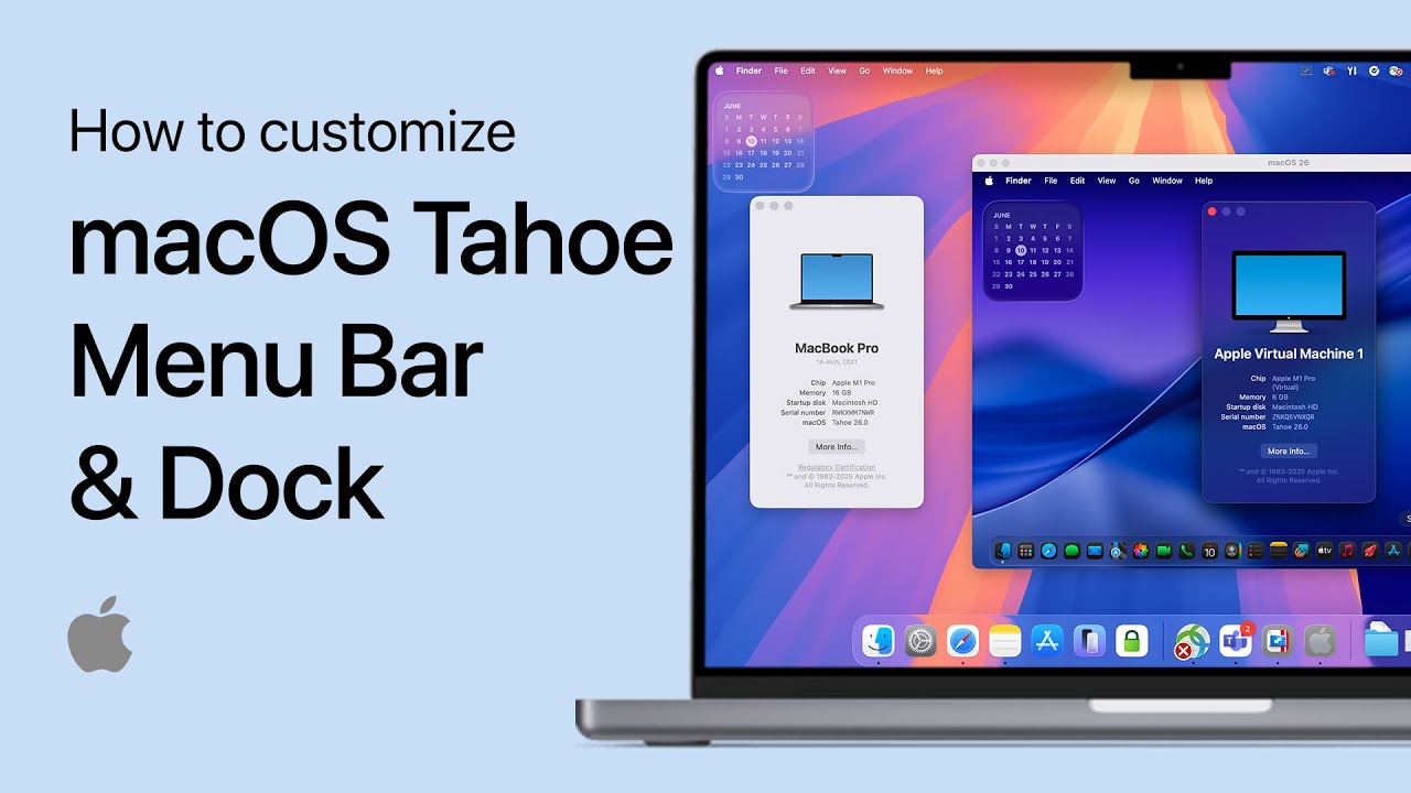 How to Customize the macOS Tahoe 26 Dock and Menu Bar